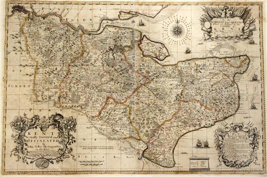 Seller, John - Map of Kent,